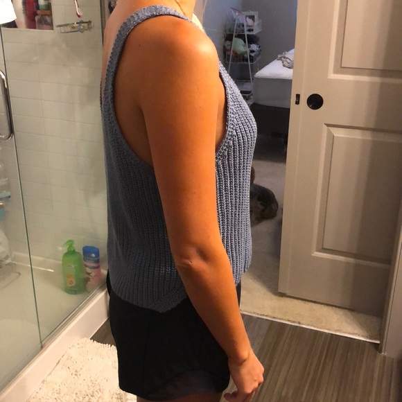 NEW Vici Kendall Knit Tank - Dusty Blue M - Picture 5 of 6